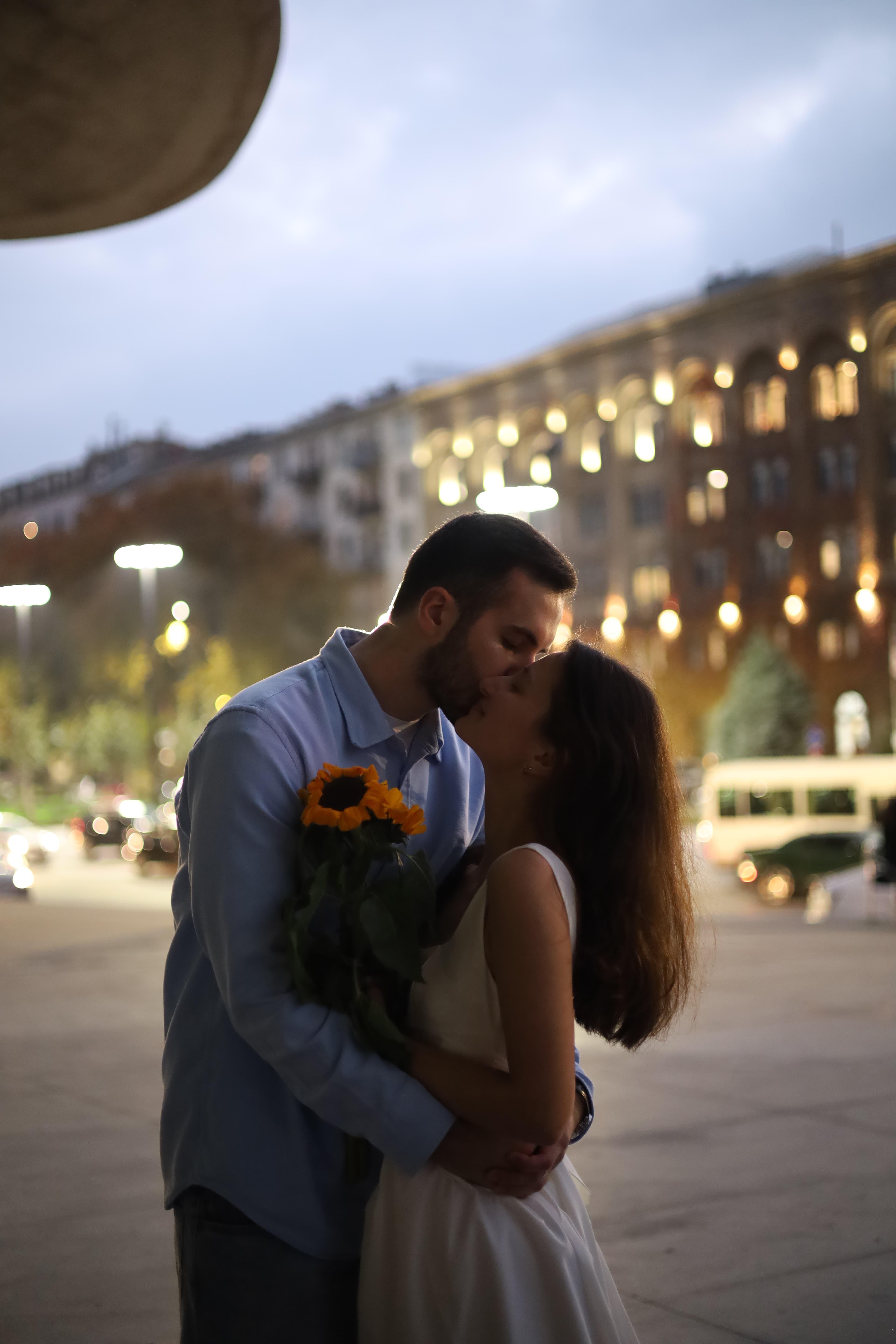 Deme and Kristine celebrating